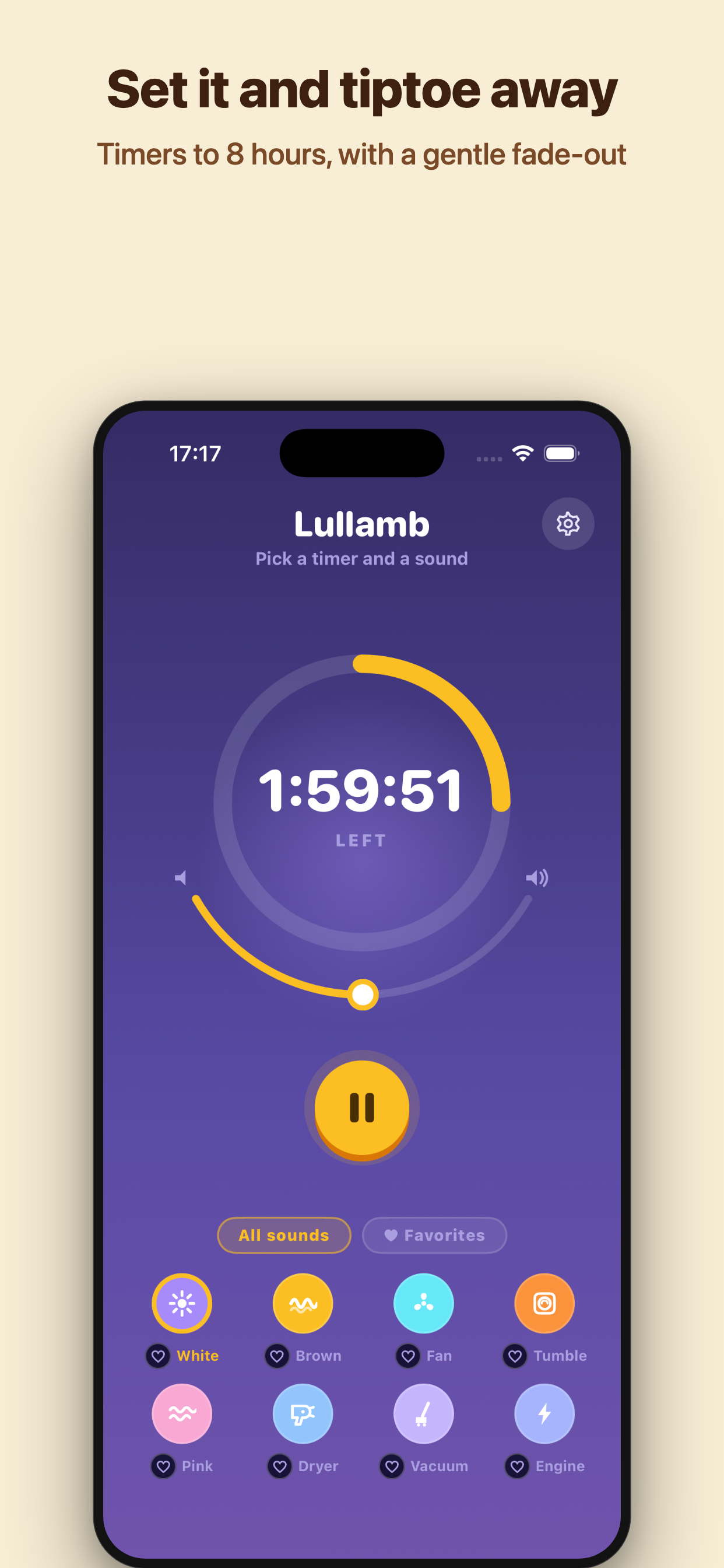 Timer that fades out gently.